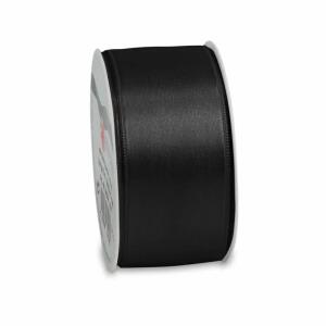 PRÄSENT Satinband auf der Rolle schwarz 40mmx5m