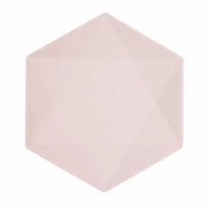 amscan Teller hexagonal pink 26,1x22,6cm 6 Stück
