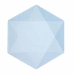 amscan Teller hexagonal blau 26,1x22,6cm 6 Stück