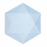 amscan Teller hexagonal blau 26,1x22,6cm 6 Stück