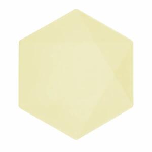 amscan Teller hexagonal gelb 26,1x22,6cm 6 Stück