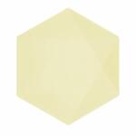 amscan Teller hexagonal gelb 26,1x22,6cm 6 Stück