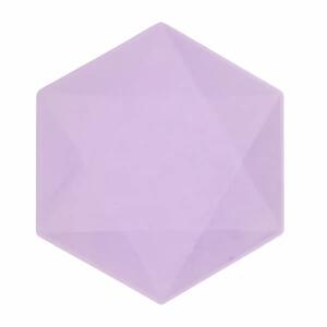 amscan Teller hexagonal lila 26,1x22,6cm 6 Stück