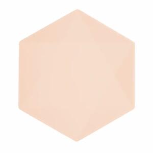 amscan Teller hexagonal apricot 26,1x22,6cm 6 Stück