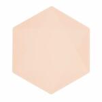 amscan Teller hexagonal apricot 26,1x22,6cm 6 Stück