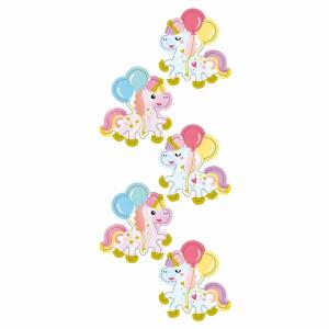 RÖSSLER Sticker Einhorn mit Ballons 5 Stück