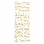 RÖSSLER Sticker Glitter Happy Birthday gold