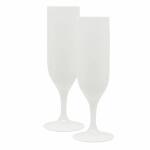 Mehrweg-Sektglas aus Kunststoff weiß 2 Stück