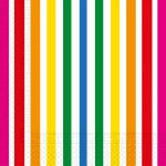 Servietten Bright Colours Streifen 33x33cm 20 Stück