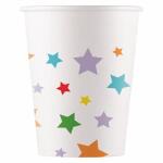 Pappbecher Sterne 200ml 8 Stück