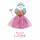 Puppenkleid Prinzessin Lillifee mit Glitzerkrone und Augenmaske 35-45cm
