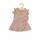 Puppen-Wickelrock mit Rüschen-Top rosé 28-35cm aus 100% Bio-Baumwolle