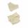 Puppen-Babyset mit Stoffwindel und Lätzchen ecru 35-45cm aus 100% Bio-Baumwolle