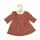 Puppen-Stickkleid pfirsich 28-35cm aus 100% Bio-Baumwolle