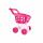 TechnoK Einkaufswagen pink