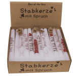 OOTB Stabkerze mit Sprüchen 215 x 25 cm