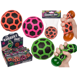OOTB Squeeze-Ball im Gummi-Netz ca. 8 cm