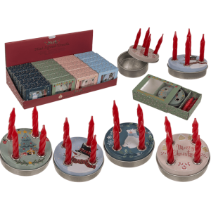 OOTB Mini-Adventskranz 4 Minikerzen mit Sockel