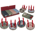 OOTB Mini-Adventskranz 4 Minikerzen mit Sockel