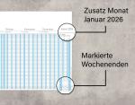 RNK Urlaubsplaner 2025 für bis zu 26 Mitarbeiter, mit Feiertagen 100x29,7cm