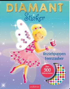 arsEdition Stickerbuch Diamantsticker Anziehpuppen Feenzauber