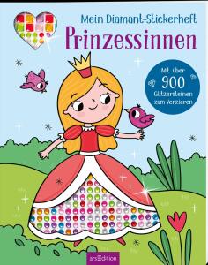 arsEdition Stickerbuch Mein Diamant Stickerheft Prinzessinnen
