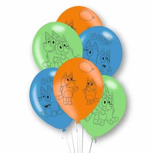 amscan Luftballons Bluey 27,5cm 6 Stück