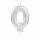 amscan Zahlenkerze 0 Sparkling Celebrations silber 9,3cm