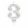 amscan Zahlenkerze 3 Sparkling Celebrations silber 9,3cm