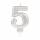 amscan Zahlenkerze 5 Sparkling Celebrations silber 9,3cm