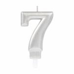 amscan Zahlenkerze 7 Sparkling Celebrations silber 9,3cm