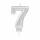 amscan Zahlenkerze 7 Sparkling Celebrations silber 9,3cm