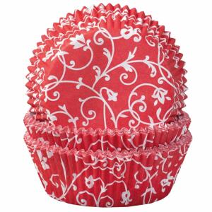 Demmler Muffinbackförmchen Little Classico rot/weiß 50x25mm 60 Stück