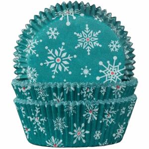 Demmler Muffinbackförmchen Schneesterne 50x25mm 60 Stück