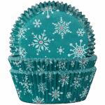 Demmler Muffinbackförmchen Schneesterne 50x25mm 60...