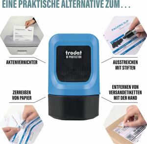 trodat Tintenroller ID Protector himmelblau