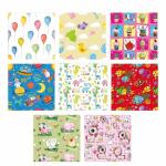 Geschenkpapier Kindermotive 1x3m Rolle 8fach sortiert