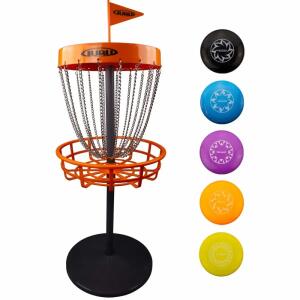 Wurfscheiben-Set Disc Golf Mini Basket inklusive 5 Scheiben