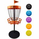 Wurfscheiben-Set Disc Golf Mini Basket inklusive 5 Scheiben