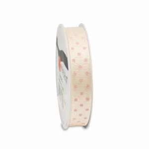 PRÄSENT Ripsband Baby Dots rosa 15mmx3m