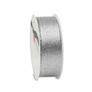 PRÄSENT Brokatband Wien silber 25mmx3m