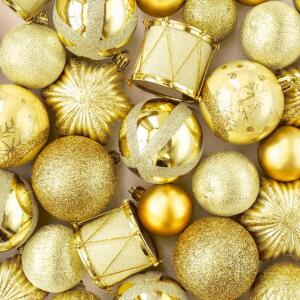 Paper+Design Servietten Gold Baubles 33x33cm 20 Stück