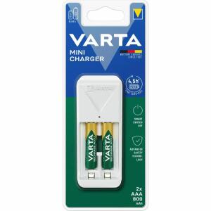 Varta Batterieladegerät Mini Charger 2x AAA 56703 800mAh weiß