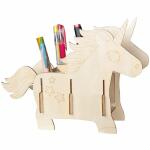 PEBARO Holzbausatz Laser cut Stiftehalter Einhorn