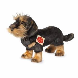 Teddy-Hermann Plüsch Rauhaardackel stehend schwarz/braun 28cm