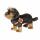 Teddy-Hermann Plüsch Rauhaardackel stehend schwarz/braun 28cm