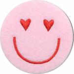 DEPESCHE Filzmagnet klein Happy Face rosa