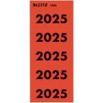 LEITZ Jahreszahletiketten 2025 rot 60x25,5mm 100 Stück für Ordnerrücken 8cm