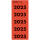 LEITZ Jahreszahletiketten 2025 rot 60x25,5mm 100 Stück für Ordnerrücken 8cm