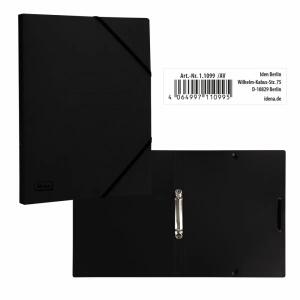 Idena Eco Ringbuch 2 Ringe schwarz DIN A4 25mm aus Karton